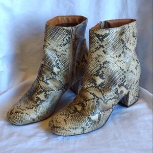 Snake Print Booties. Size 8.5